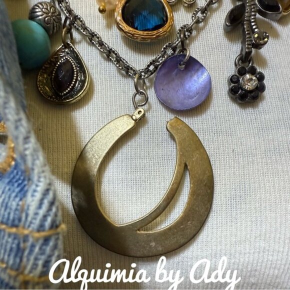 Layered statement charms necklace - Picture 6 of 9